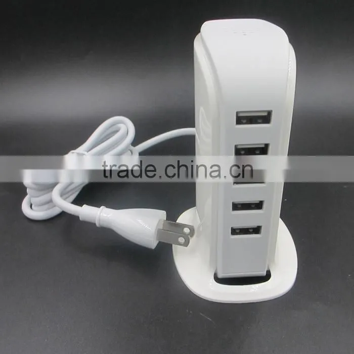 US UK Plug 2.1a Multi port Micro 5 port usb portable charger
