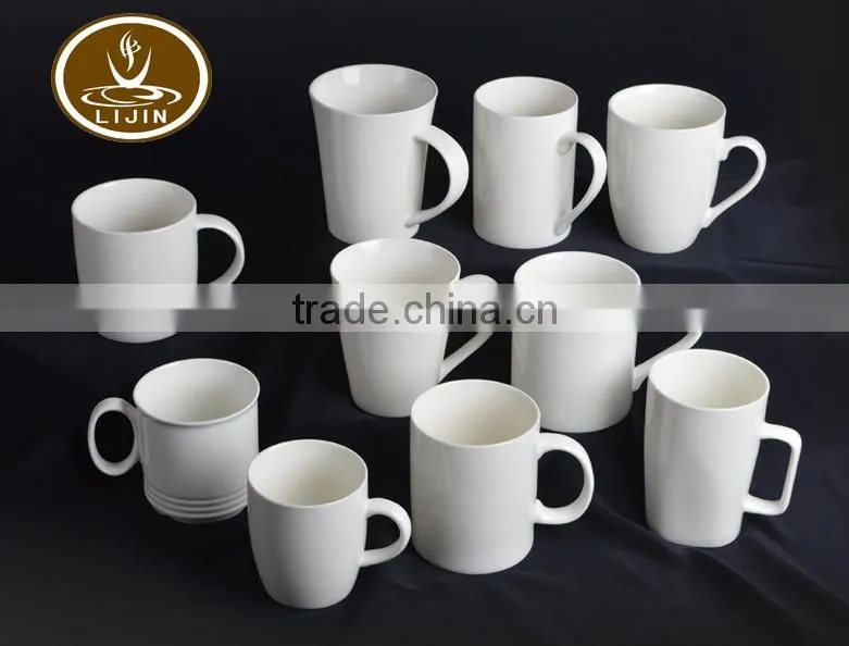 hot sale white blank ceramic mugs for wholesale