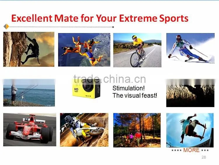 W8 waterproof camera , Full HD 1080P Sports action camera, 2 inch dvr video camera with wifi