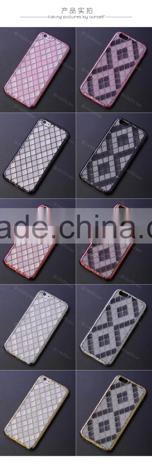 Popular Electroplate Grid Cell Phone Cases for Samsung Galaxy s6