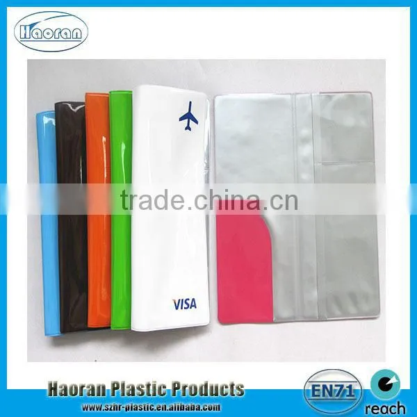 China supply Plastic Vinyl Travel Ticket Wallet Cover OEM