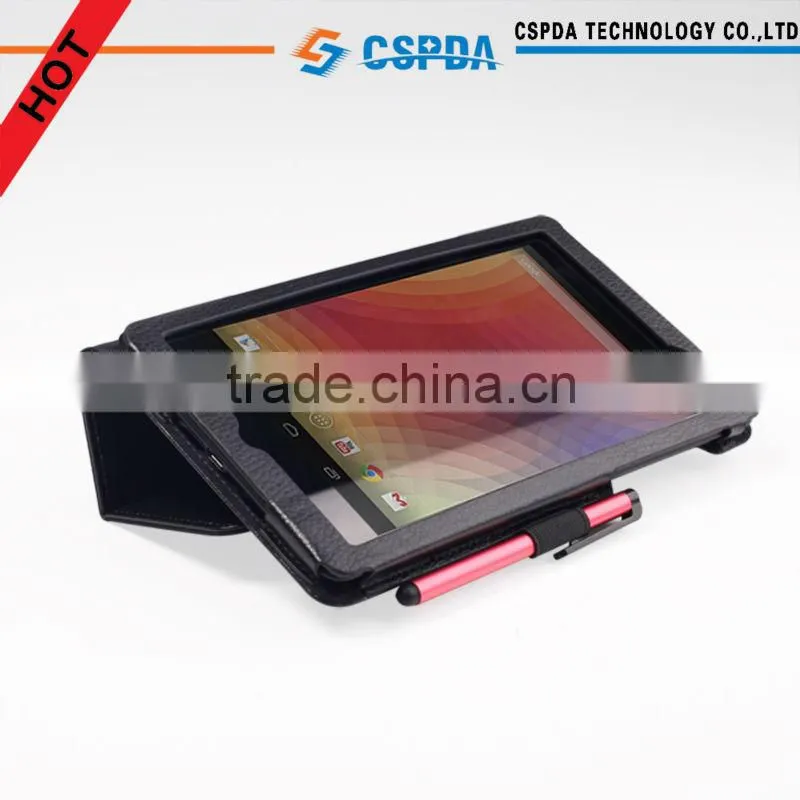 Folio back stand leather case for Google Nexus 7 2nd Generation