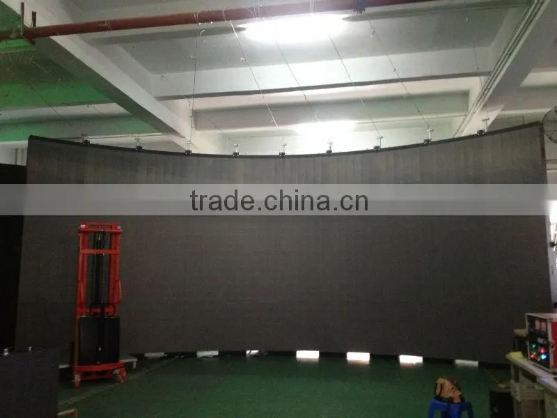 Hot TV studio curve led display screen linear led full color high refresh rate 2400Hz