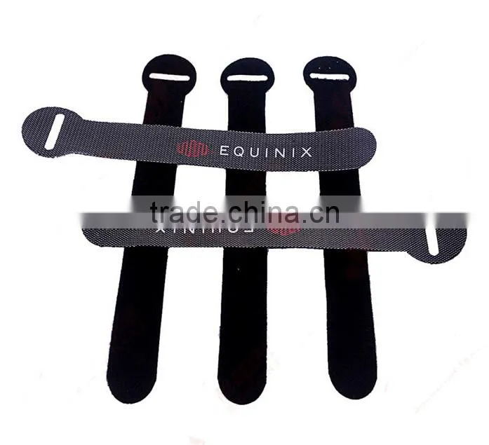 Nylon colorful back to back hook and loop wire cable tie