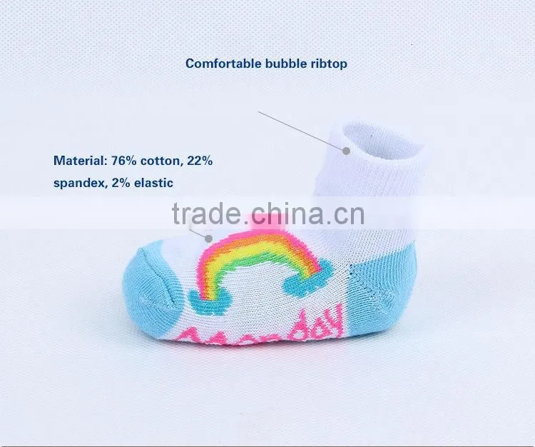 Baby Girl's Tube Nice Flower Weekly Socks