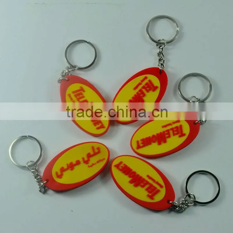 Promotion gifts-soft pvc key chain/3d double-sided soft pvc keyring