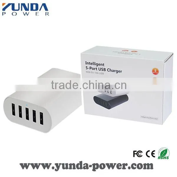 5 Port USB Mobile Phone Charger 5V 10A Output