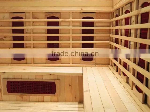 2 person white pine infrared sauna room