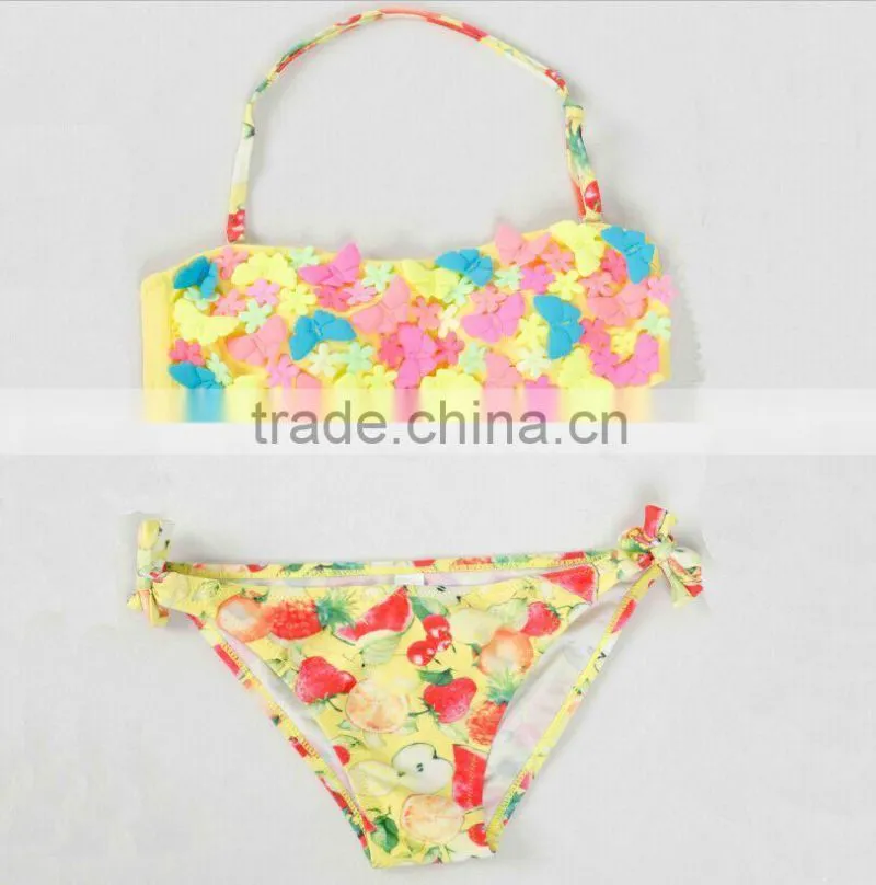 2016 hot fashion girls sexy kids Fashion string bikini / little girls sexy bikini