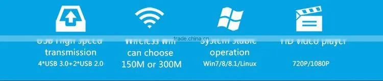 Low Price X31-4500u Thin Mini Itx Fanless i3 Fanless Desktop PC Support MIC 8G RAM 256G SSD
