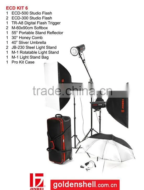 ECD series flash light kit 6 for professional photo use