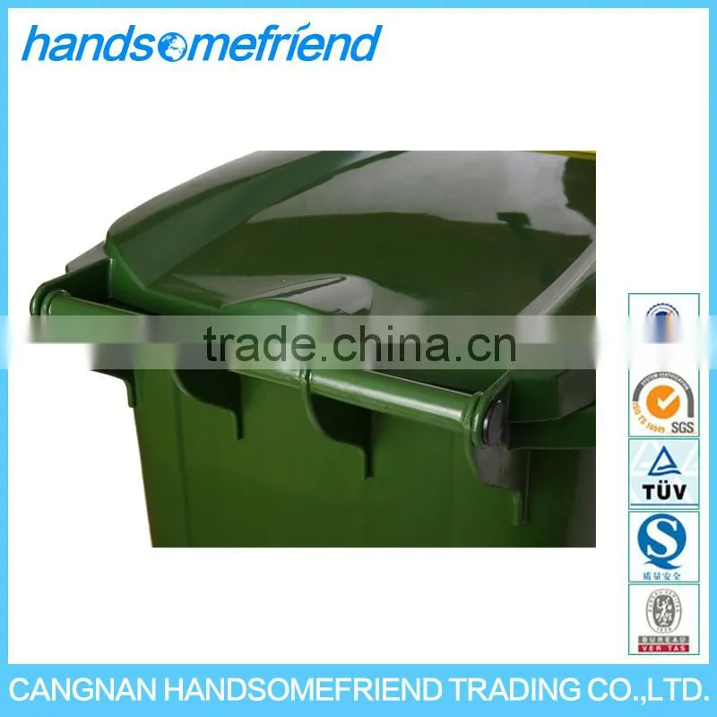 240 liters large plastic waste bins with wheels,Public plastic garbage bin,Garden rubbish bin