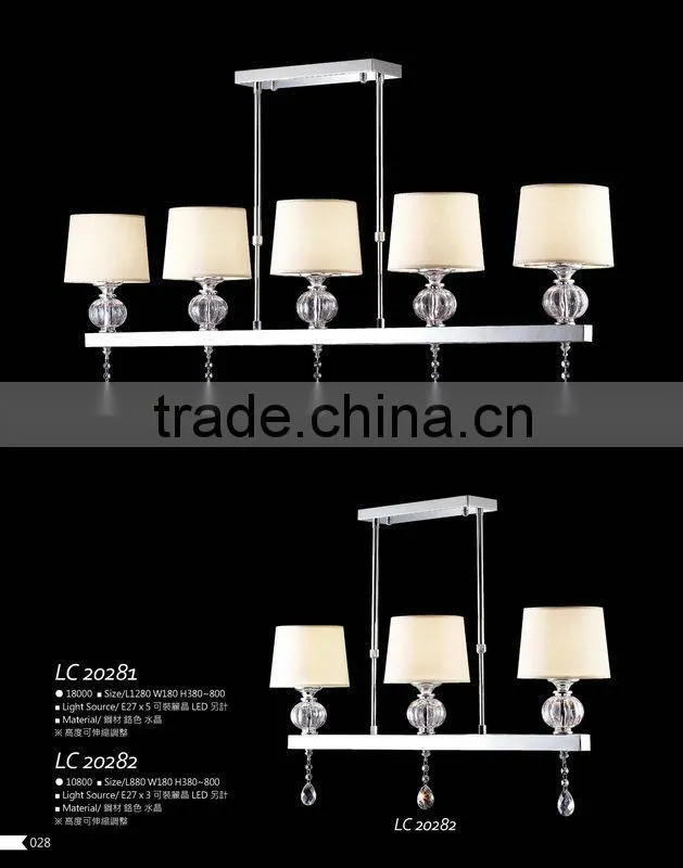 Concise indoor pendant lamp with lampshade/fiber optic chandelier