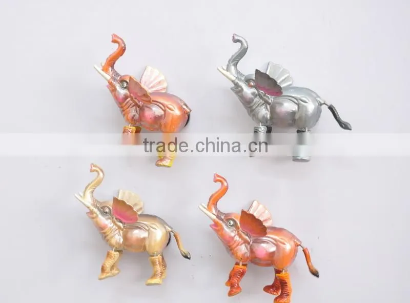 Pearl Powder 4 inch Plastic Thailand Elephant Tourist Souvenir Magnet