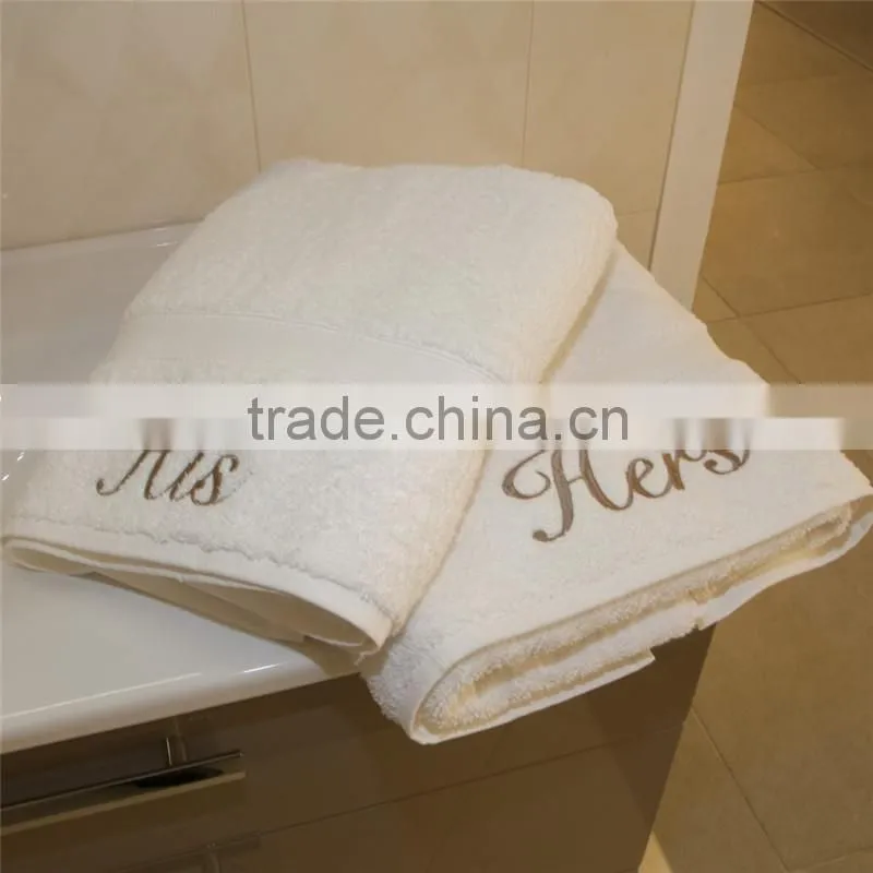 hers and hers towels wholesale his and hers towel 100% cotton Gift Set