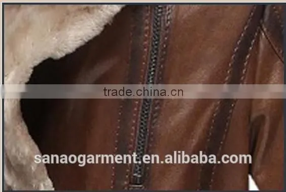 sheep leather lamb wool jackets for men wholesale