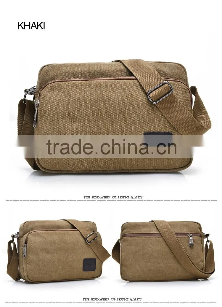 2016 wholesale canvas messenger bag shoulder bag