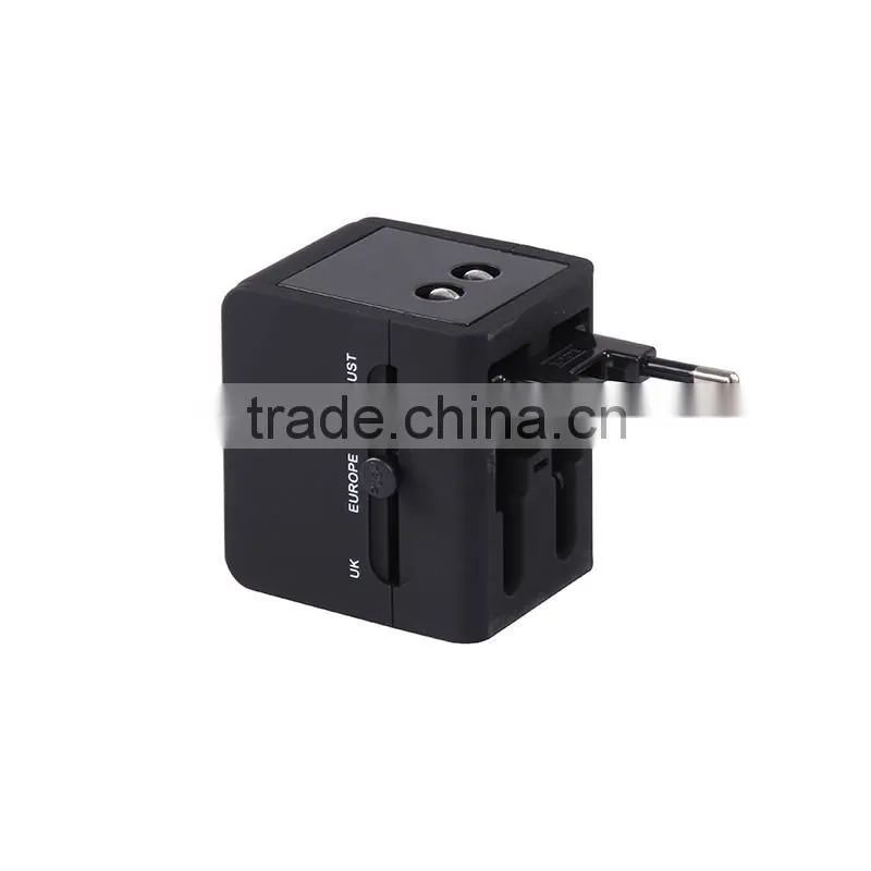 US EU UK AU Plug 5V 2.1A 2 USB Worldwide Universal Travel Adapter Charger