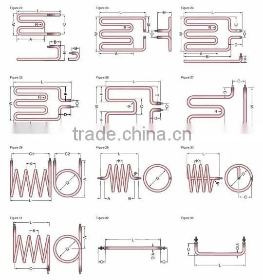 Splendid U-type heat exchanger ,pizza oven heating element
