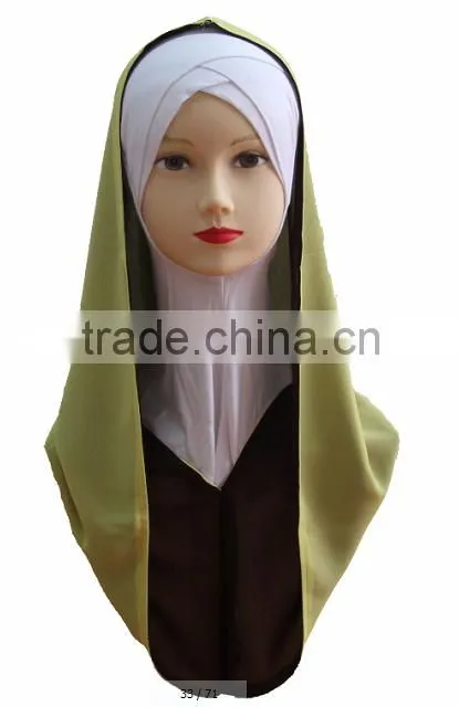H229 popular muslim chiffon outside hijab
