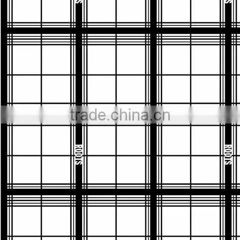 100% polyester taffeta black white check fabric