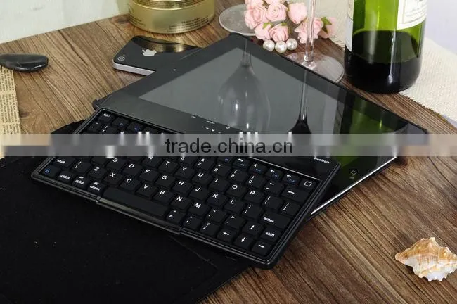 Bluetooth keyboard with leather case For ipad
