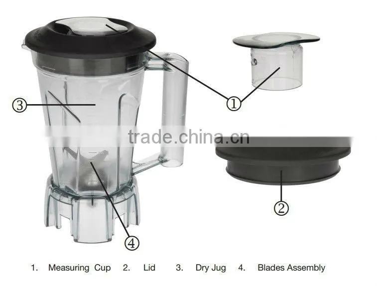 PC Bayer replacement 500ml small plastics juice container/blender jars