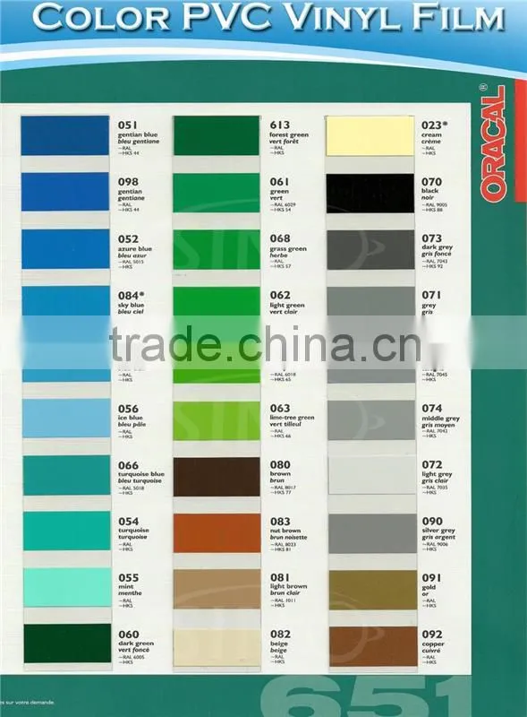 SINO STICKERS 1x50M Germany Product Original Oracal 651 Self Adhesive Color PVC Film