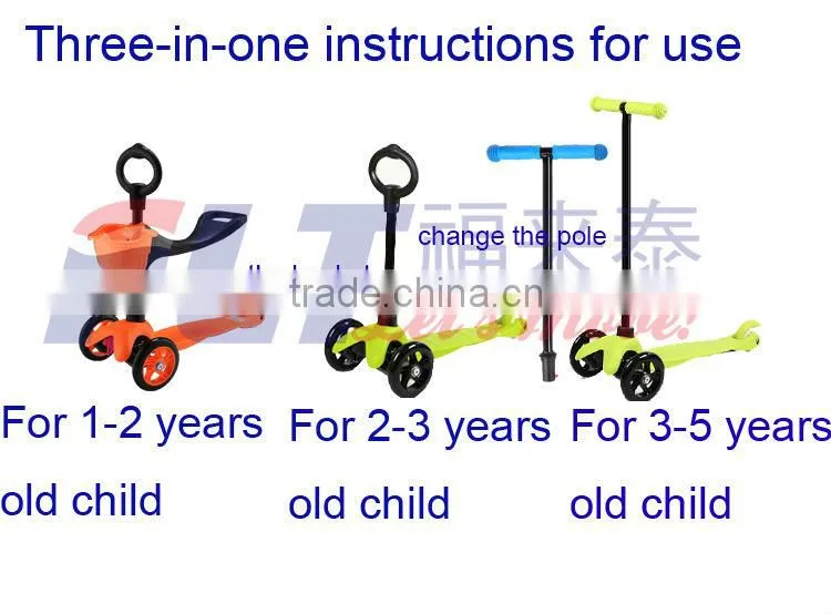 3 in 1 mini kick scooter with seat &O-bar for kids happy push