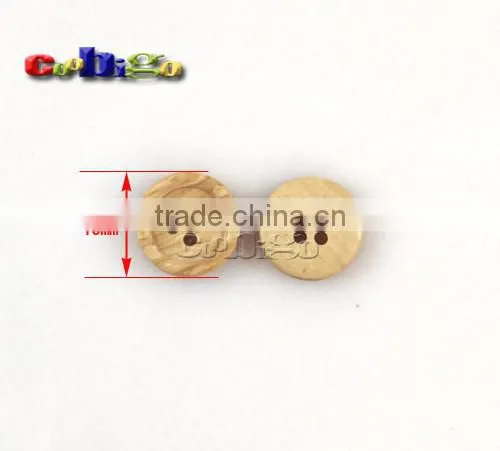 15mm(24L)Dia Deep Grain Imitation Wood Resin Round Buttons for Sewing Craft DIY Bag Appreal Accessories #FLN003-15B