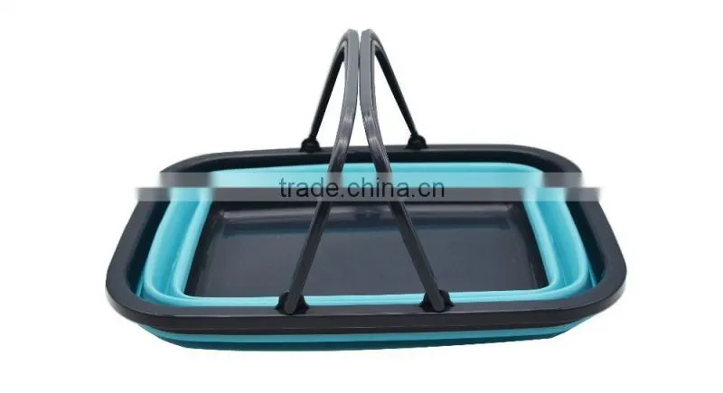 take away silicone collapsible folding picnic basket