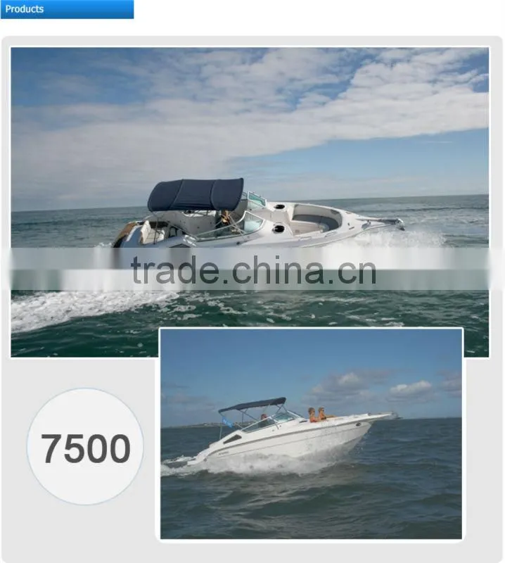 27 feet Fiberglass open boat with inboard engine (7500 Bow Rider)