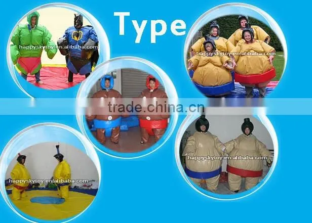 Top Selling 0.45mm PVC inflatable sumo wrestling suits for sale