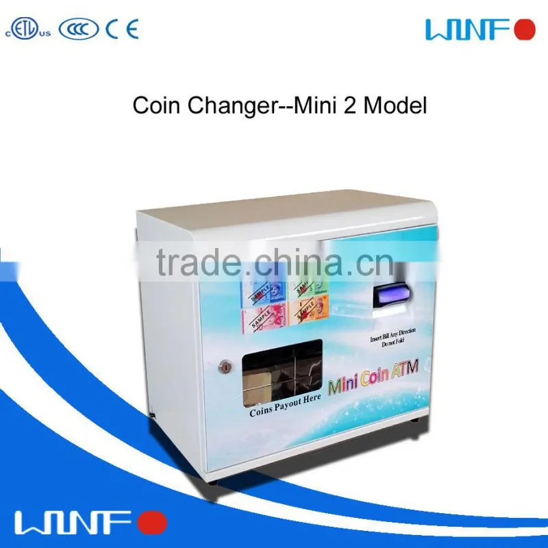 Space Saving US dollars change to 50 cents machine for gaming and amusement