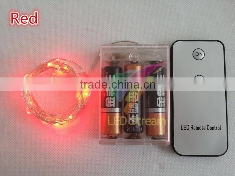Brand New Remote Control 3M 30Led Mini Silver Color Copper Wire String Lights For Christmas Wedding Party