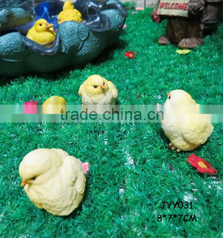 Garden decor cute wholesale polyresin rooster figurine