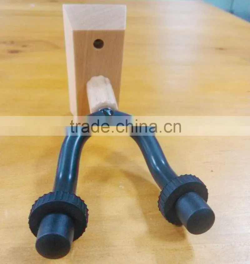 Mountable Acoustic Guitar Wall Hanger with Wood Base