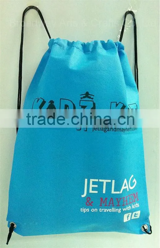 Non woven promotional drawstring shoe bags for shopping