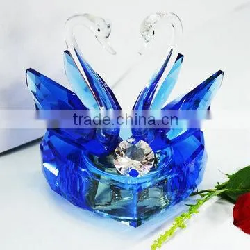 Pink Crystal Swans for Beautiful Home Decoration