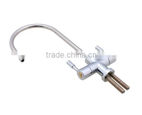 Brass kitchen faucet with double handle faucet accessories