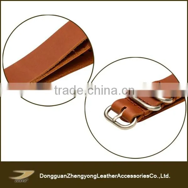 Europe fashion brown calf leather zulu changable watch strap