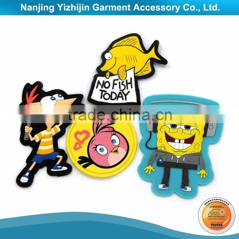 3D Embossed Logo Transparent Rubber Silicone Label