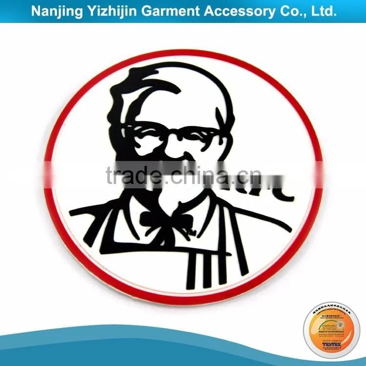 3D Embossed Logo Transparent Rubber Silicone Label