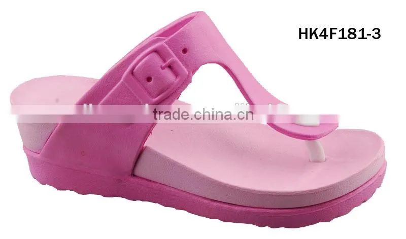 eva injection women wedge flip flops,more color eva flip flop for women,simple design high eva shoes for women
