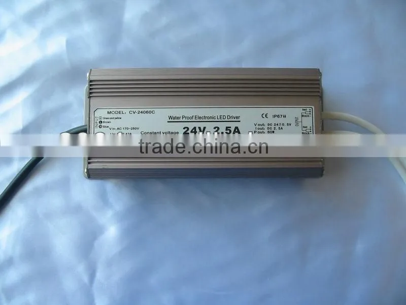 waterproof led driver 60W 12V 24V with SAA certificate