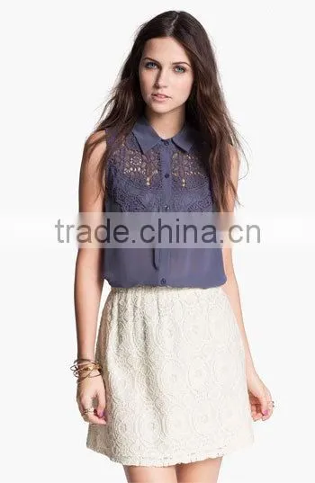 short fashion sexy elegant women white lace skirts