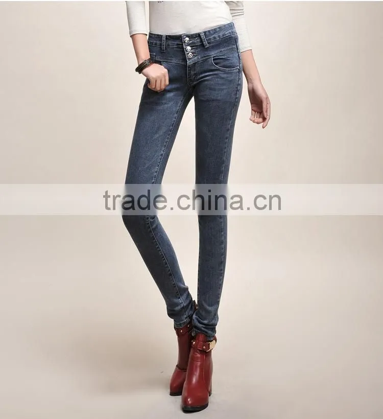 Hot-selling elegant autumn high quality denim jean trousers