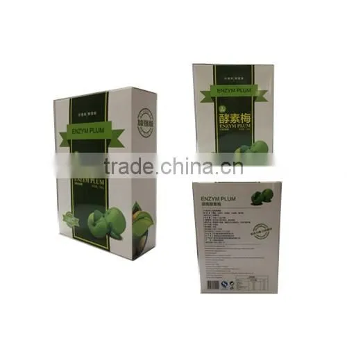 OEM square white cardboard gift box for take away fruit packaing
