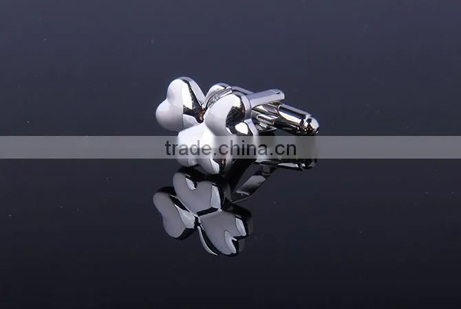 Silver Plated Cufflink,Brass Cufflink,Clover Cufflink