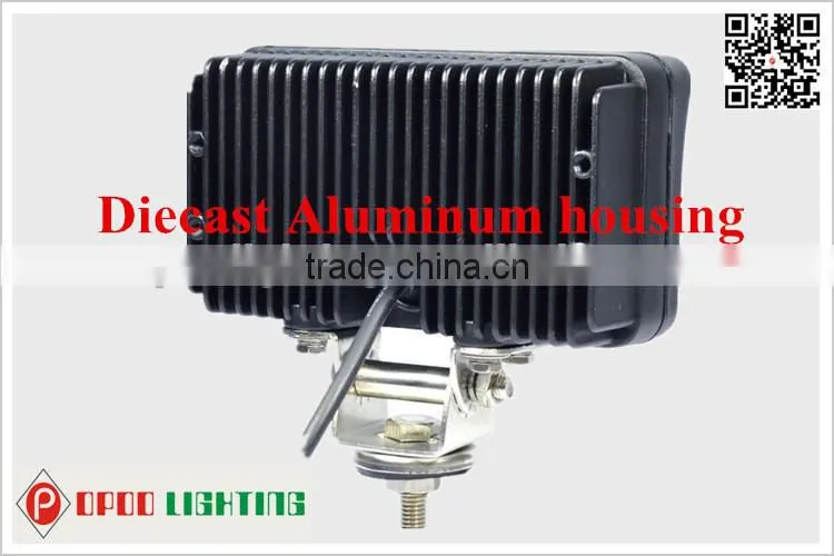 Square Epistar 6 inch 45w led work light for offroad 4wd atv